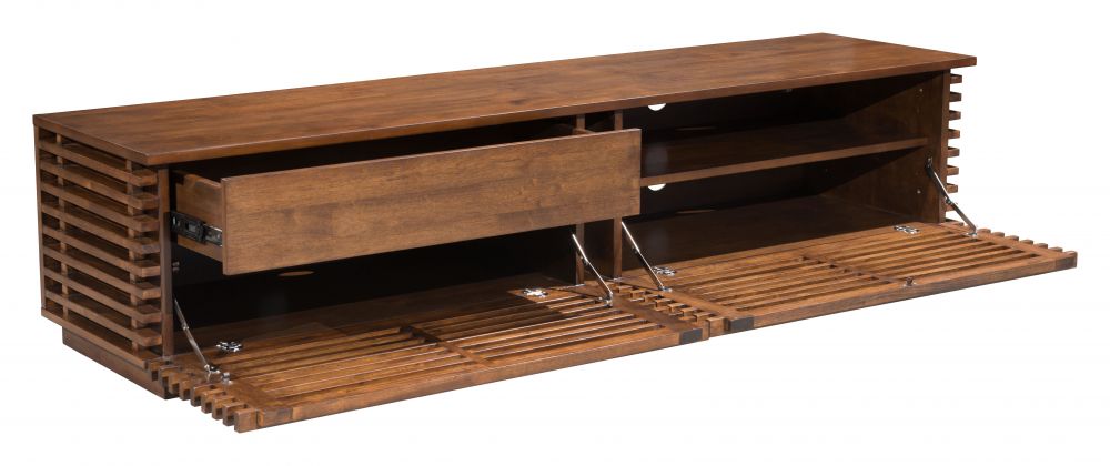 Linea Wide Entertainment Stand Walnut Acacia