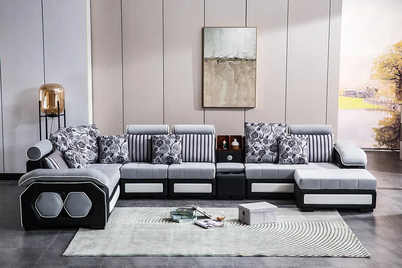 Artisan SEC8011BGY Axinar Sectional - Gray