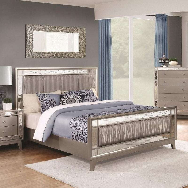 Leighton Bedroom Collection w/Mirrored Panel Accents