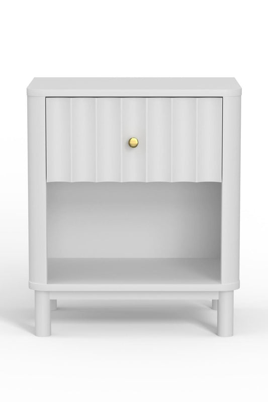 Stapleton White 1 Drawer Nightstand