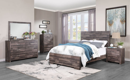 Juniper Rustic Bedroom Collection - Dark Cherry Finish