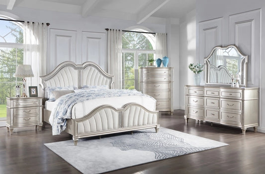 Evangeline 4 Pc Bedroom Set - King Bed