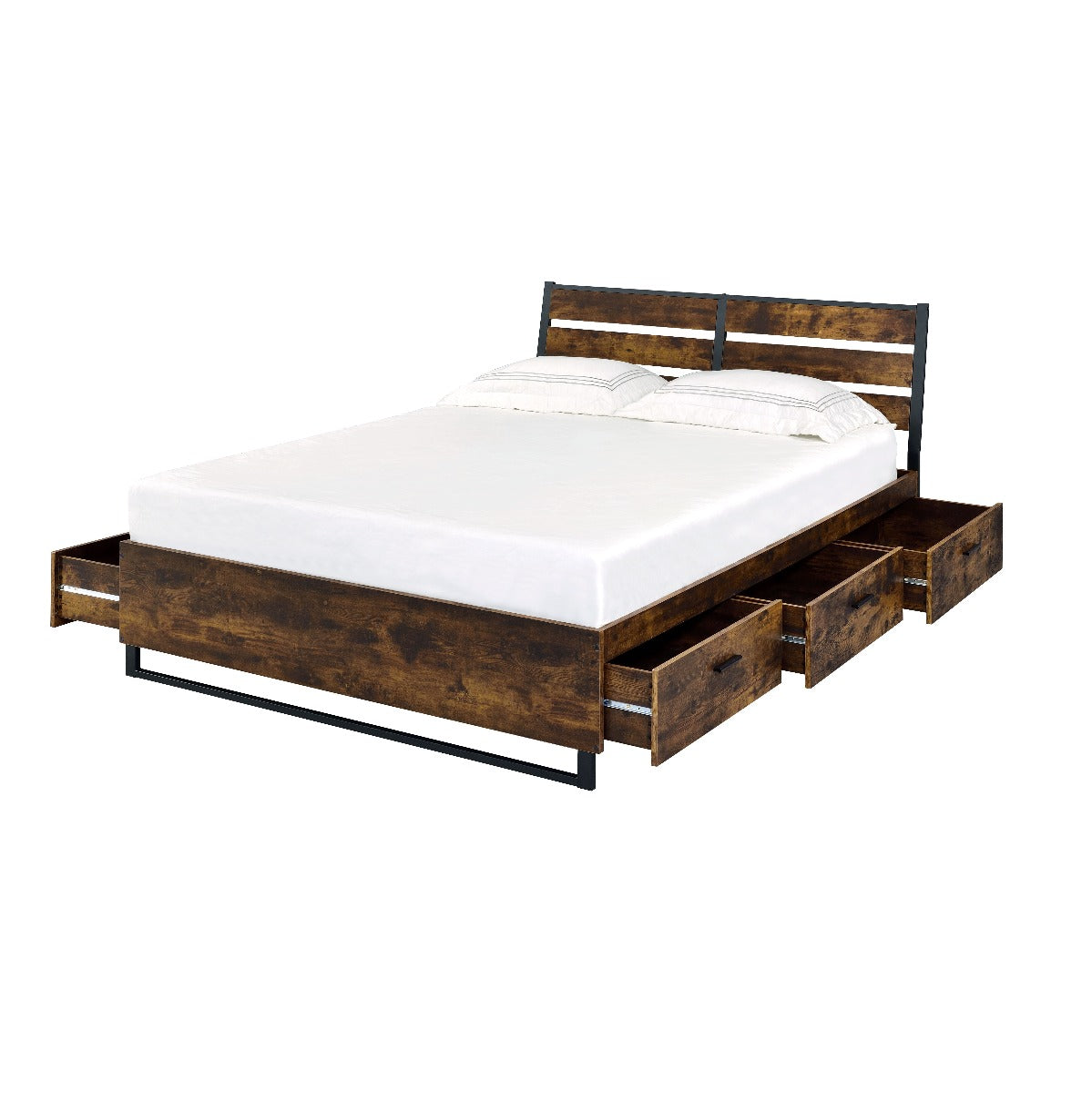 Juvanth Industrial Chic Bedroom - Rustic Oak & Black