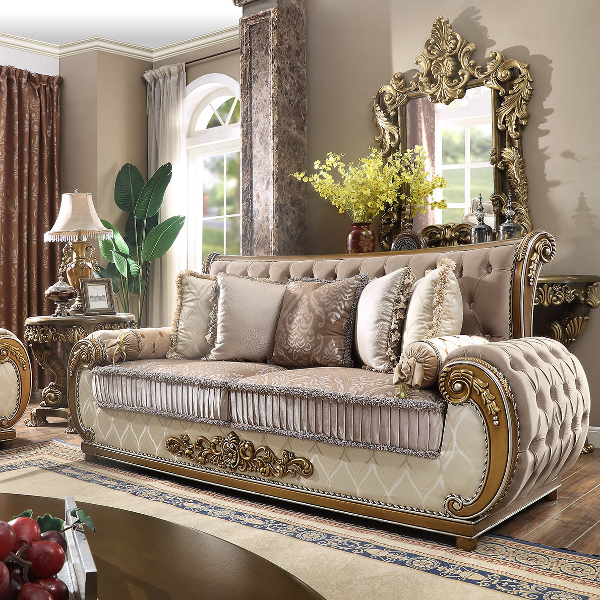 Homey Design HD-25 Perfect Brown Sofa Collection