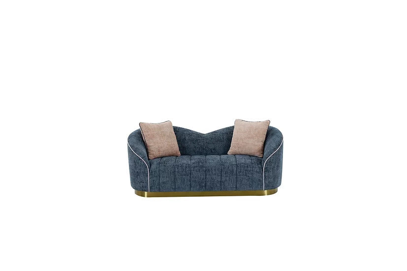 Sofá y loveseat azul Sedco Artisan 8015