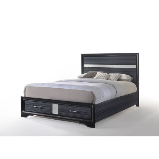 Naima Eastern King Bed 25897EK - Black Finish