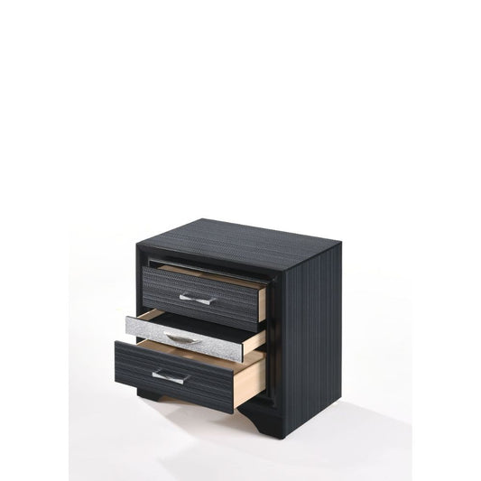 Naima Nightstand 25903 - Black Finish