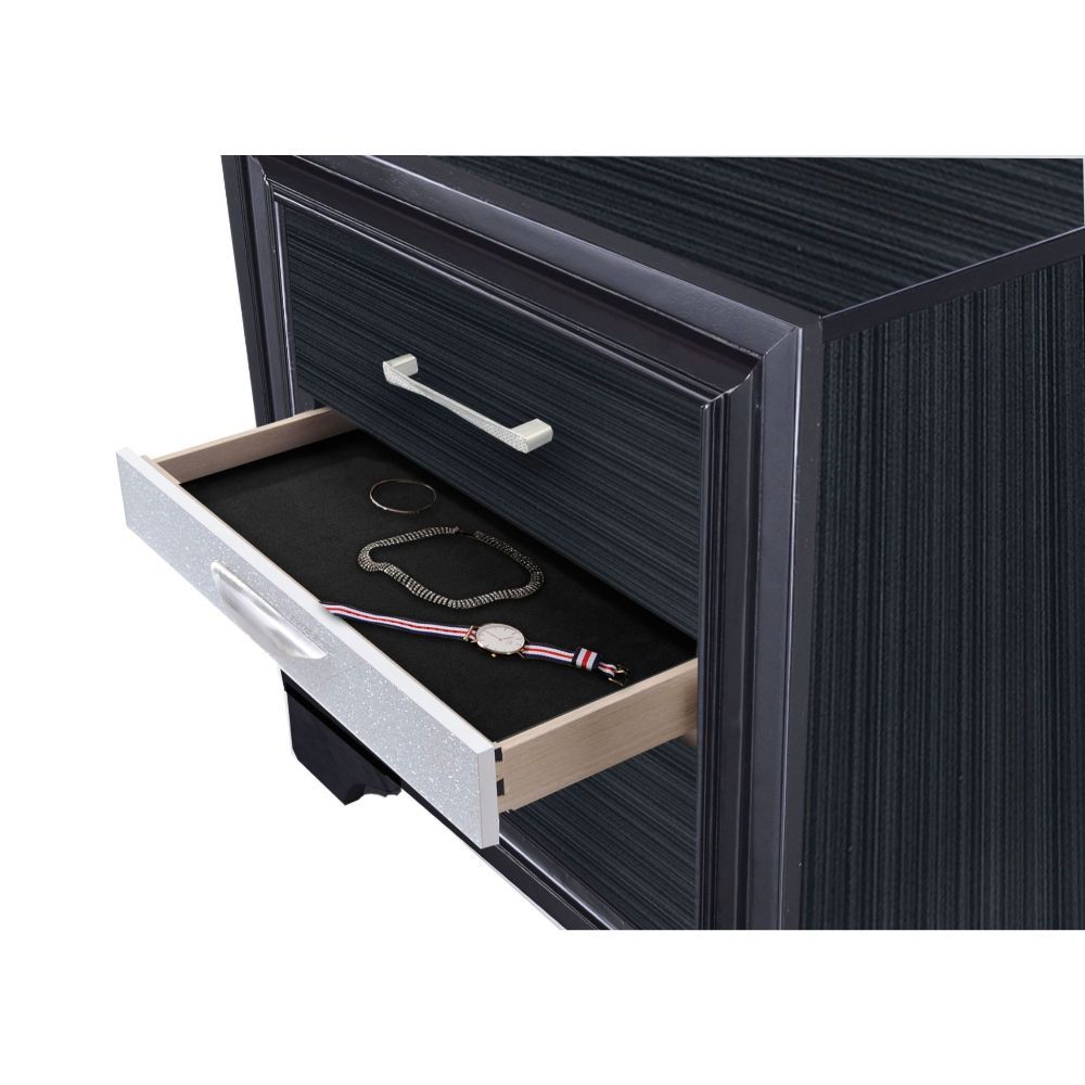 Naima Nightstand 25903 - Black Finish