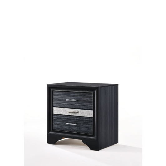 Naima Nightstand 25903 - Black Finish