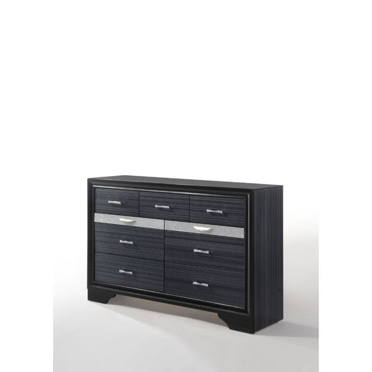 Naima 9 Drawer Dresser 25905 - Black Finish