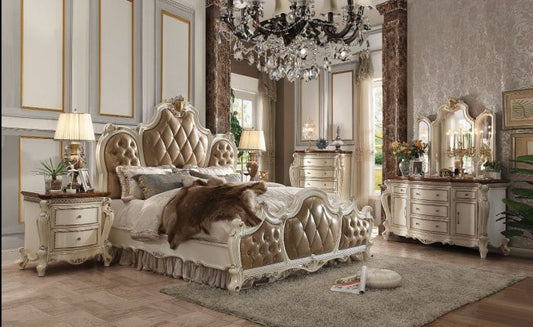 Picardy 3 Pc Bedroom Set Antique Pearl - King Bed