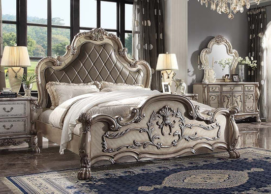 Dresden Bone White Eastern King Bed 28167EK