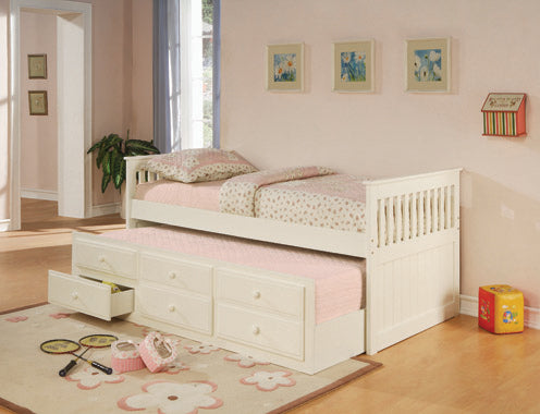 Sofá cama Rochford Twin Captain - Acabado en blanco