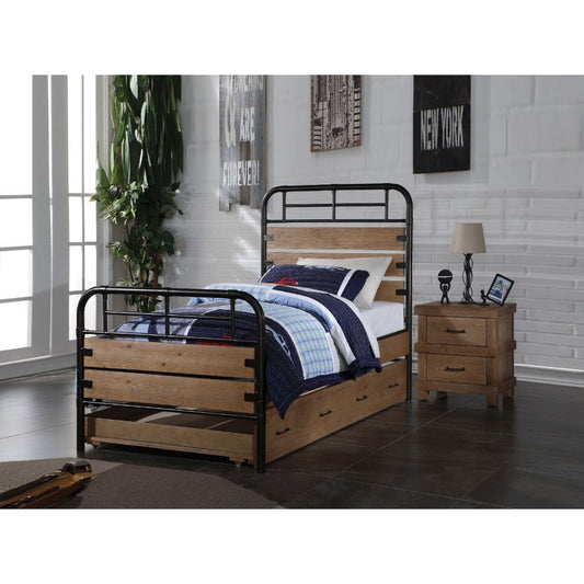 Colección de dormitorio doble de estilo industrial Adams - Trundle