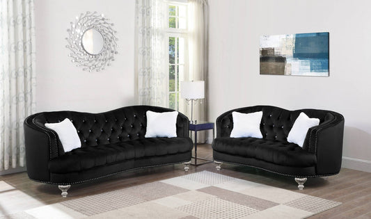 Hannah 2 Pc Sofa Set - Black