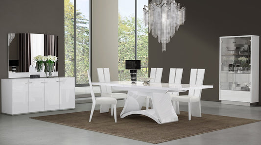 Colección de comedor de invierno Global D313 - Blanco contemporáneo