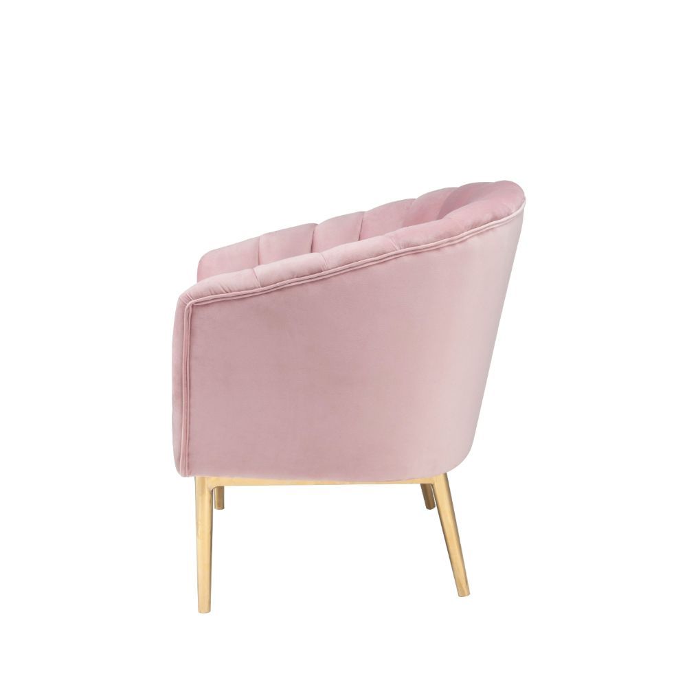 Colla Pink or Blue Velvet Accent Chair