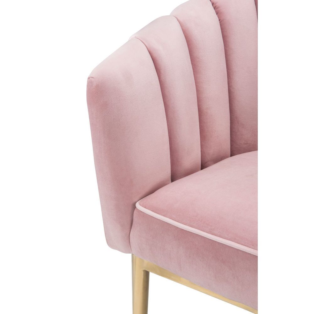 Colla Pink or Blue Velvet Accent Chair