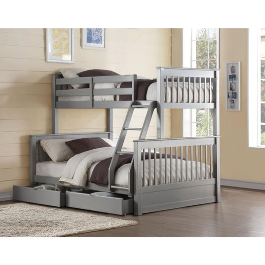 Haley II Twin Full Bunk Bed w/2 Drawers