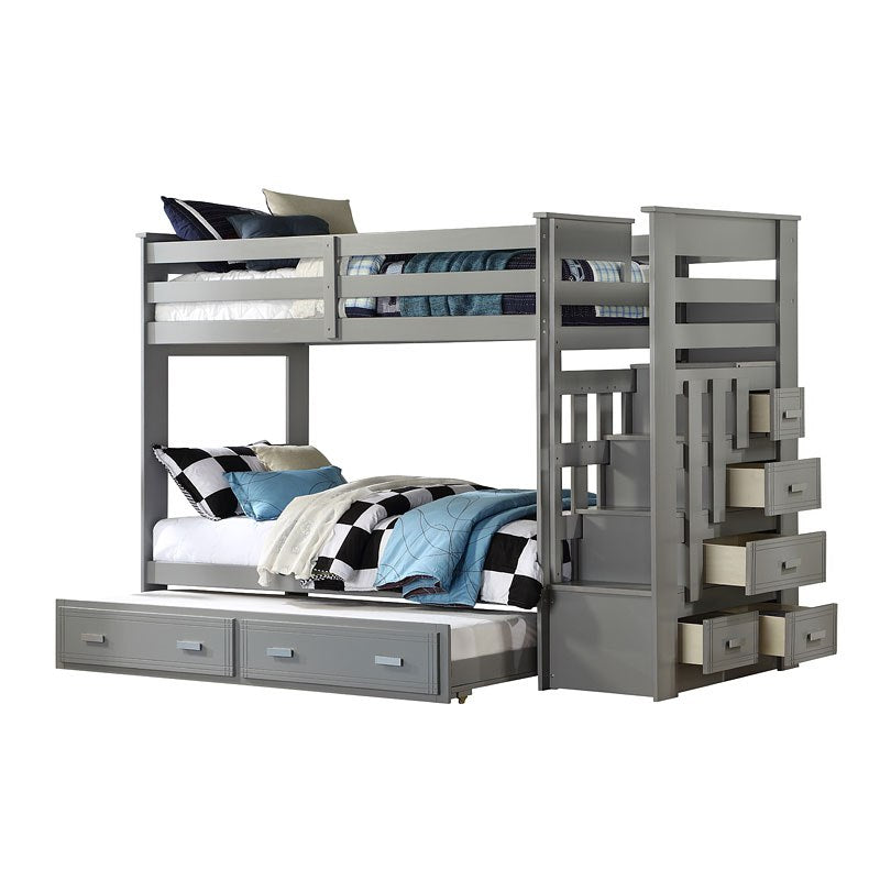 Allentown 37870 Twin Twin Bunk Bed - Grey Finish