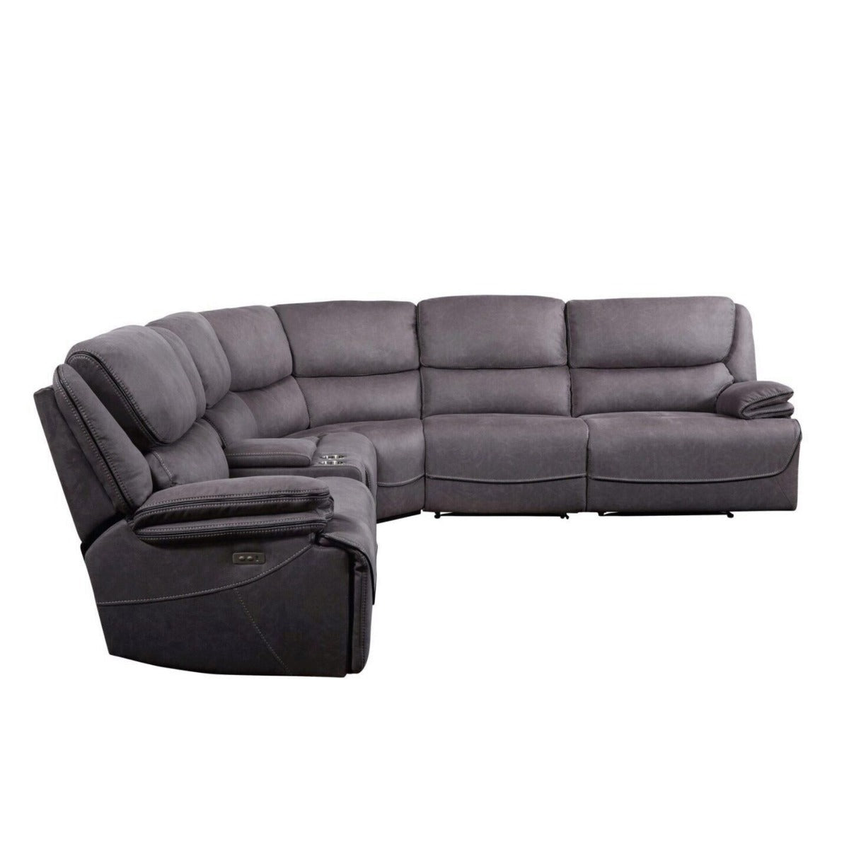 Neelix 55120 Power Motion Sectional - Seal Gray Fabric