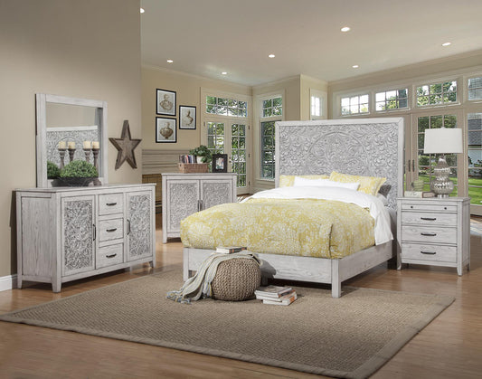 Aria Weathered Light Gray Bedroom Collection