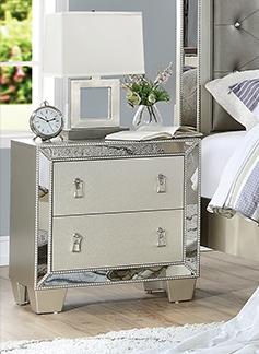 Nightstand F4981 Silver Finish | Poundex Furniture – Bradley Home ...