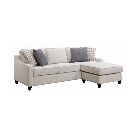 McLoughlin Upholstered Cream Sectional - Coaster 501840