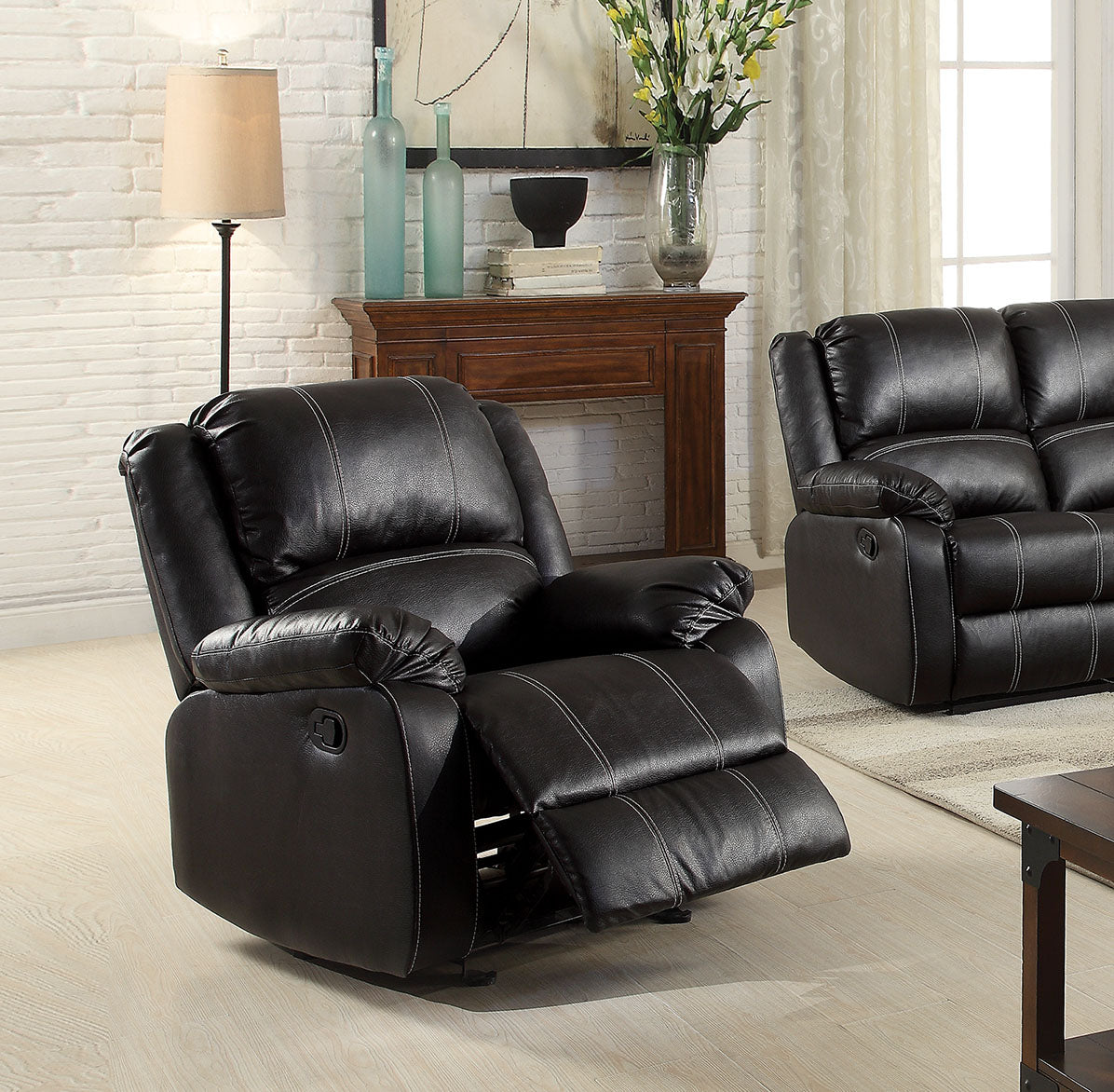 Zuriel Black Recliner 52287