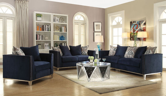 Phaedra Blue Upholstered Sofa Collection by Acme Furniture