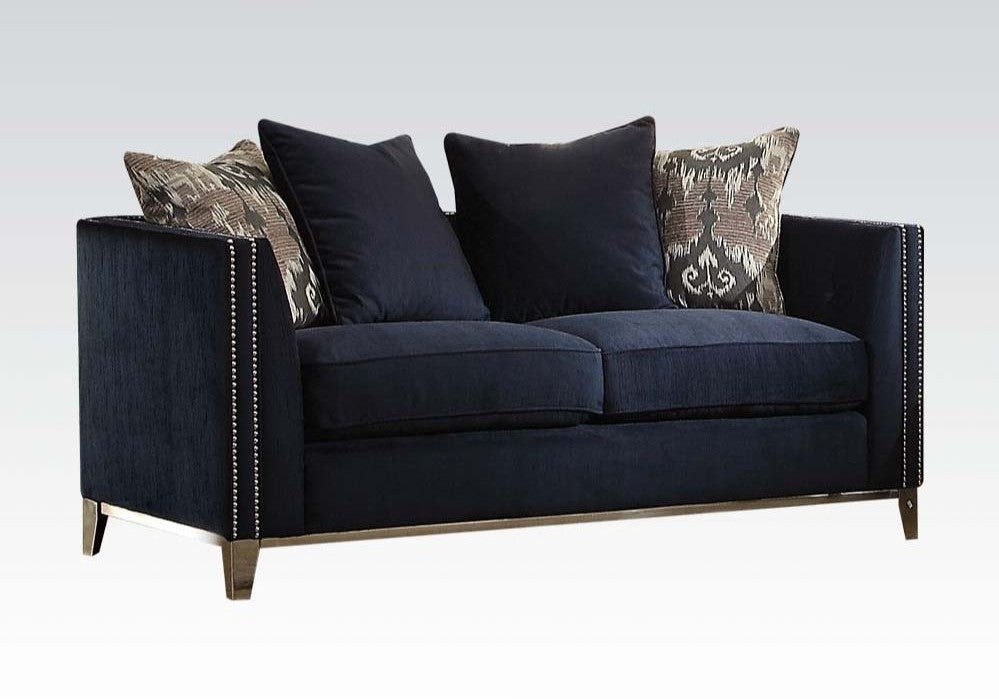 Phaedra Blue Upholstered Sofa Collection by Acme Furniture