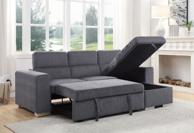 Acme Furniture 55530 Natalie Reversible Sectional - Pull Out Bed ...