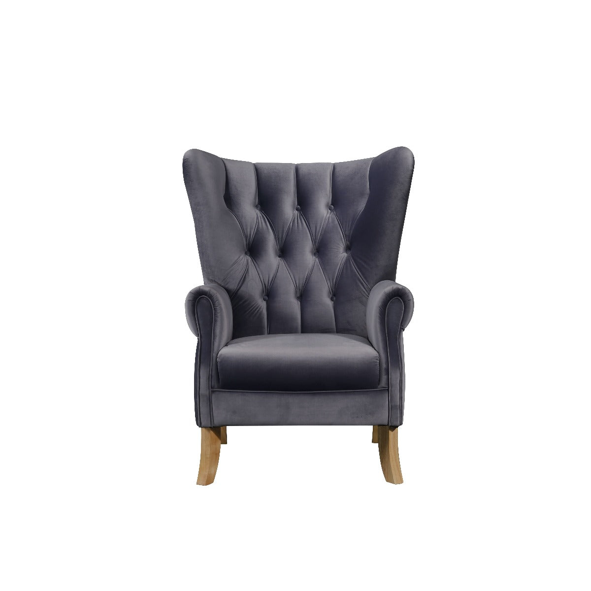 Adonis 59517 Accent Chair - Gray Velvet