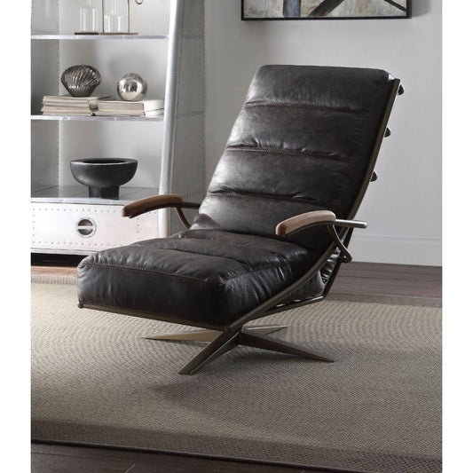 Ekin Top Grain Leather Accent Chair 59834