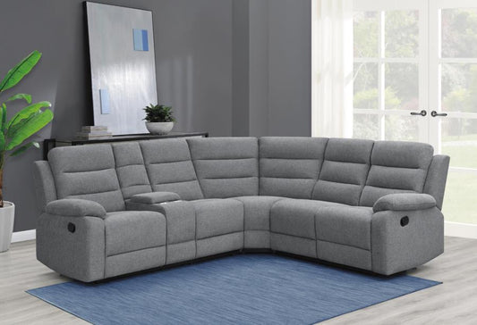 David 609620 Motion Sectional - Smoke Color Fabric