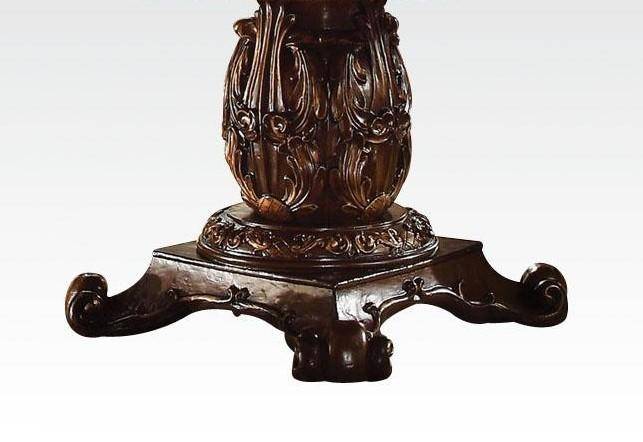 Colección de comedor con pedestal Vendome - PU y cerezo