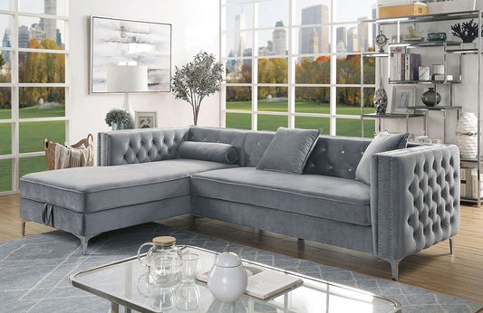 Furniture of America CM6652GY - Amie Sectional