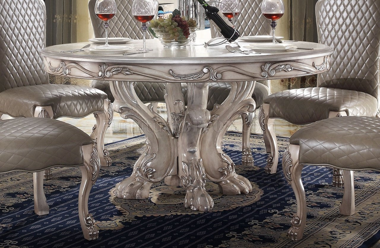 Dresden 68180 Vintage Bone White Finish Dining Table by Acme