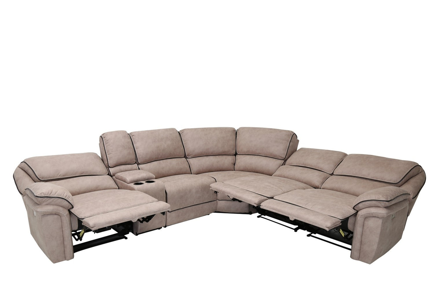 Modena 7098 Beige Chenille Power Recling Sectional