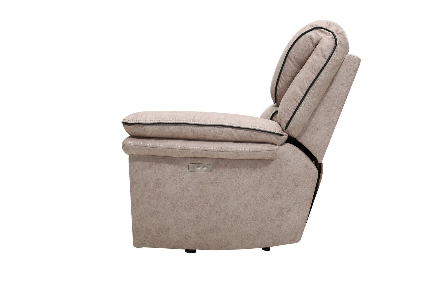 Modena 7098 Seccional reclinable eléctrico de chenilla beige