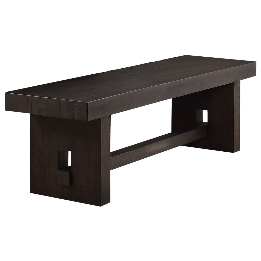 Colección de comedor Haddie Rustic de 6 piezas - Base de caballete