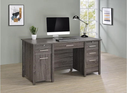 Dylan Lift Top Office Desk - Weathered Grey Finish