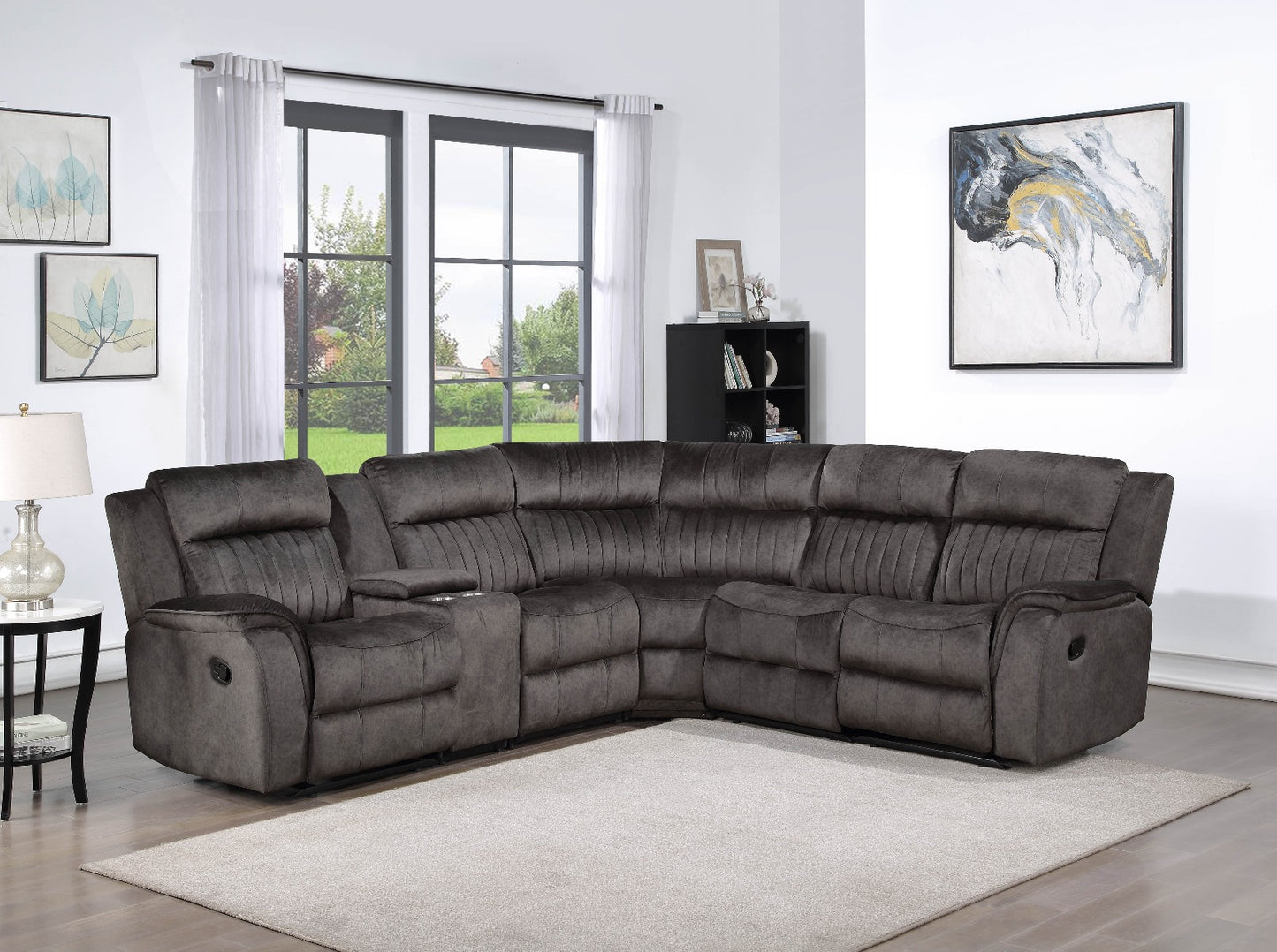 Dallas Reversible Sectional - Dark Gray