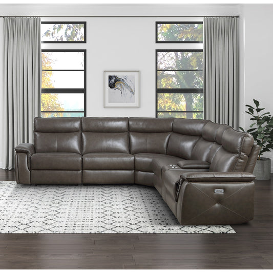 Maroni 6 Pc Sectional 8259RFDB - Dark Brown