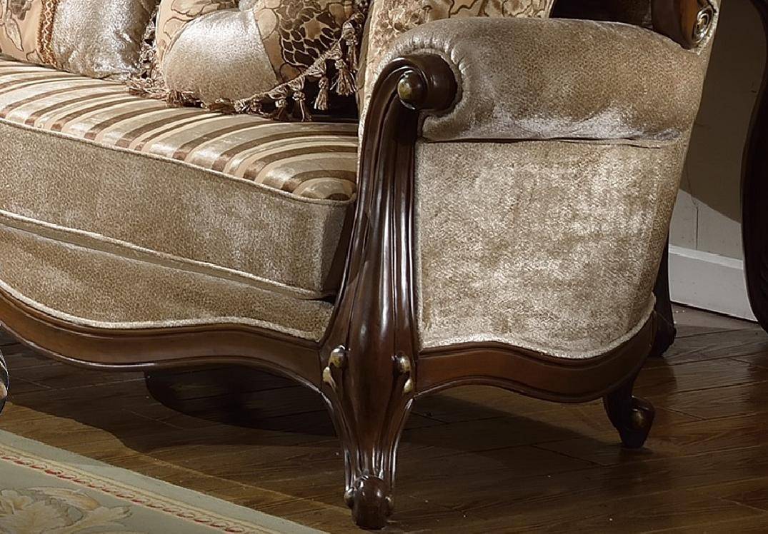 McFerran SF8700 Sofa Collection - Brown Solid Wood Trim