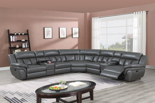 F8710 Poundex Diablo 3 Pc Sectional - Manual Gray