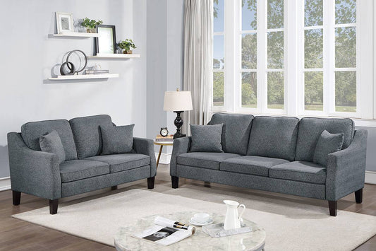 F8876 Sierra Sofa & Loveseat Blended Chenille - 3 Colors