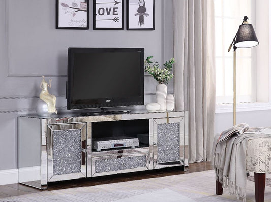 Mueble para TV Noralie Glam - Incrustaciones de diamantes de imitación