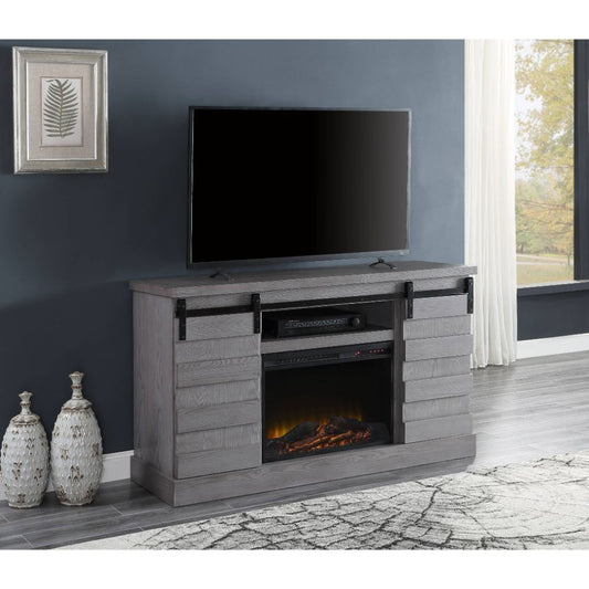 Amrita TV Stand 91616 - Gray Oak Finish