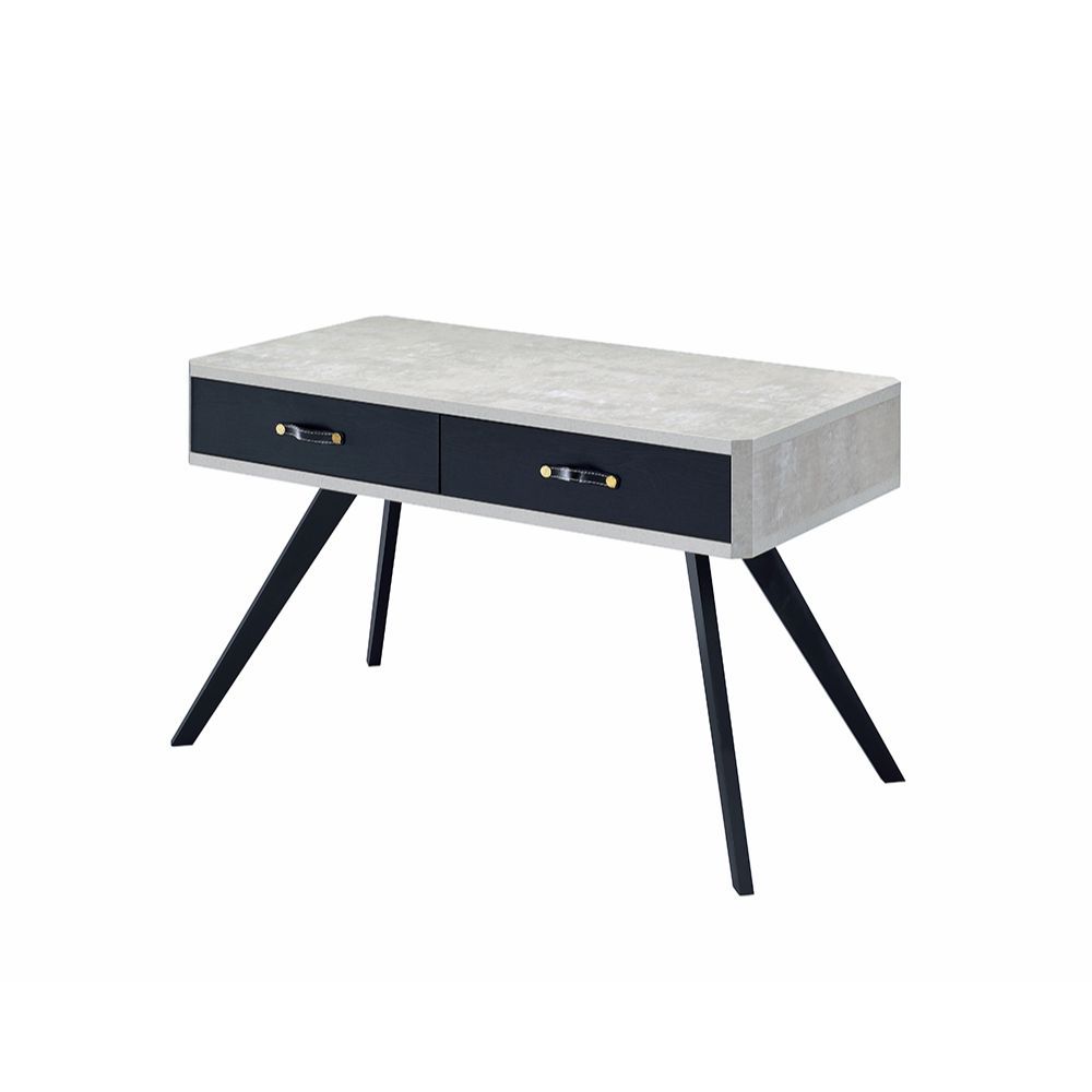 Magna Desk 92530 - Faux Concrete & Black Finish